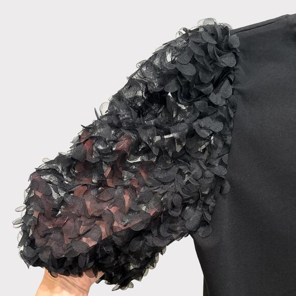 Anthropologie Flat White Ruffle Balloon Sleeve Top SZ S NWT - Picture 7 of 8